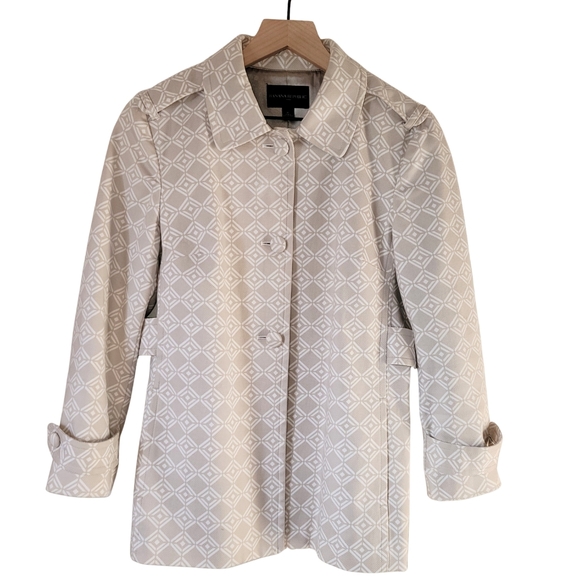 Banana Republic Jackets & Blazers - Womens Hip Length Trench Coat Diamond Pattern Banana Republic Size M